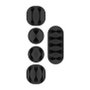 Goobay Kabel Management Set, negro, pack de 5