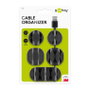 Goobay Kabel Management Set, negro, pack de 5