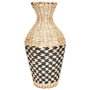 Home Deco Factory Jarrón Altura 42 cm Natural Ratán