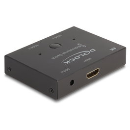 DeLOCK Conmutador HDMI 2-1 Bidireccional 8K 60 Hz Negro