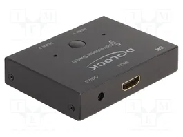 DeLOCK Conmutador HDMI 2-1 Bidireccional 8K 60 Hz Negro