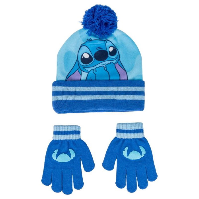 Cerdá Conjunto de 2 Piezas Stitch Gorro y Guantes Talla Única