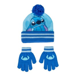 Cerdá Conjunto de 2 Piezas Stitch Gorro y Guantes Talla Única