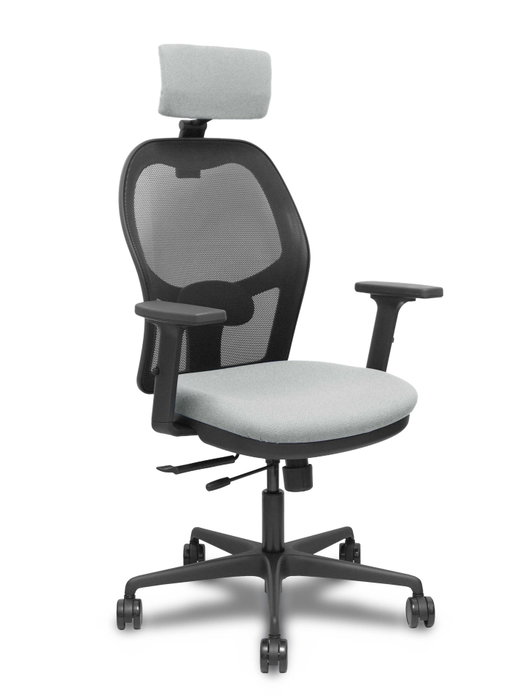 PIQUERAS Y CRESPO Silla de oficina Jorquera con mecanismo Sincro/Traslack, Gris claro y Negro PIQUERAS Y CRESPO Silla de oficina Jorquera con mecanismo Sincro/Traslack, Gris claro y Negro