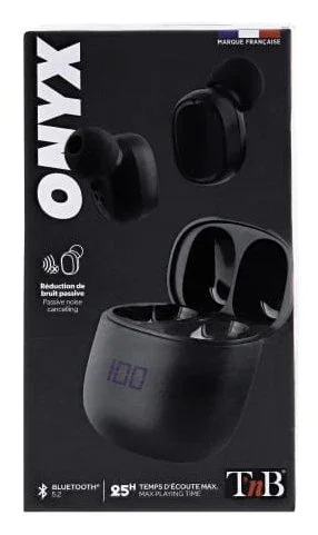 TNB Onyx Auriculares TWS con Estuche e Indicador de Carga - Negro TNB Onyx Auriculares TWS con Estuche e Indicador de Carga - Negro