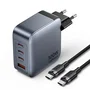Vention Cargador de Pared GaN 100W TZ-FETH0-EU con 3x USB-C y 1x USB-A, Gris