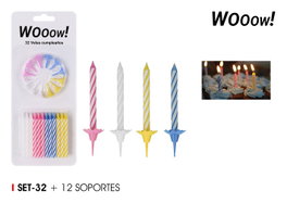 Wooow Set de 36 Velas de Cumpleaños