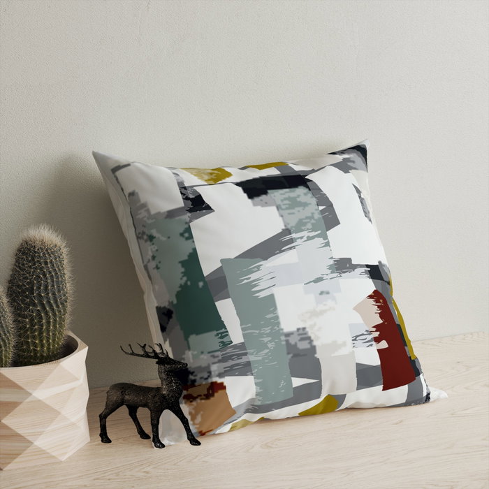 Aberto Design A11980 Cojín de Algodón y Poliéster 43x43cm para Sofá y Cama, Diseño Elegante y Lavable para el Hogar