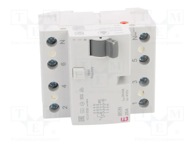 ETI POLAM Interruptor Diferencial EFI 4 Polos 25A 30mA