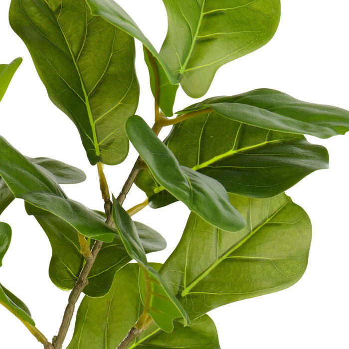 Day Planta Artificial Higo Ficus Lyrata de 40 cm, en Maceta Negra de Plástico, Ideal para Decoración de Interiores sin Luz Natural