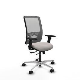 PIQUERAS Y CRESPO Silla de oficina Zulema con mecanismo Sincro/Traslack Blanco y Gris