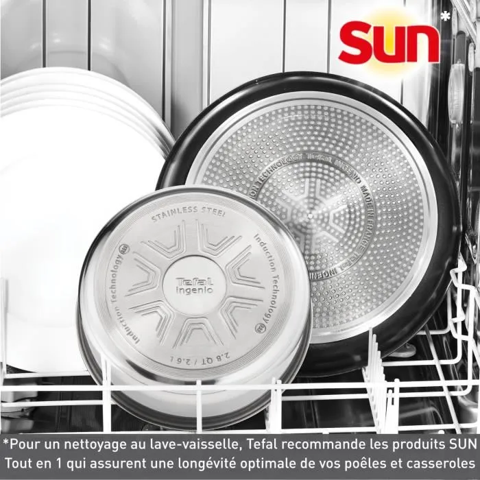 Tefal L1539302 Ingenio Easy Cook & Clean Set 4 piezas - Recepción anti -adhesiva - Todas las luces excepto inducción - Hecho en Francia Tefal L1539302 Ingenio Easy Cook & Clean Set 4 piezas - Recepción anti -adhesiva - Todas las luces excepto inducción - Hecho en Francia