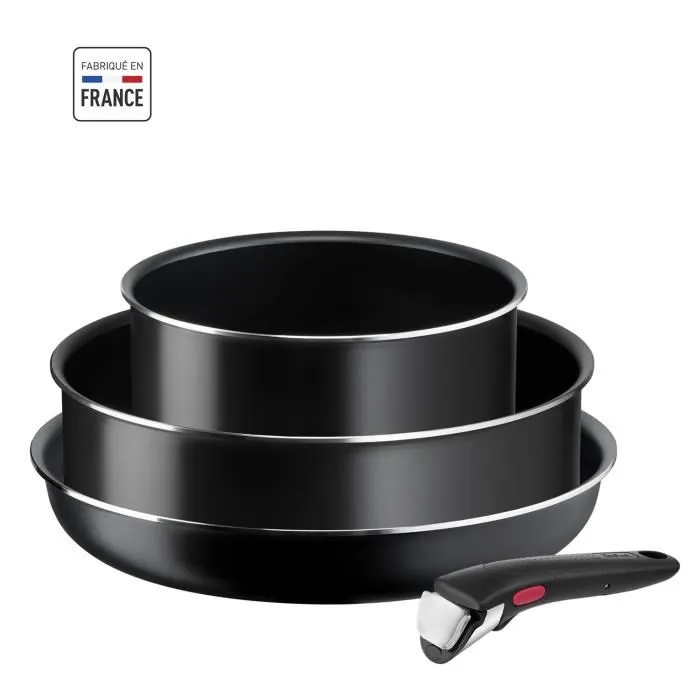 Tefal L1539302 Ingenio Easy Cook & Clean Set 4 piezas - Recepción anti -adhesiva - Todas las luces excepto inducción - Hecho en Francia Tefal L1539302 Ingenio Easy Cook & Clean Set 4 piezas - Recepción anti -adhesiva - Todas las luces excepto inducción - Hecho en Francia