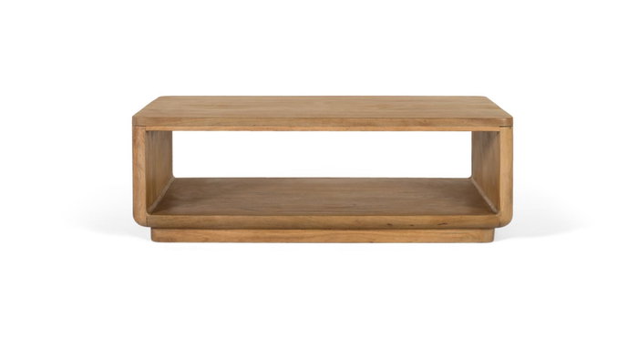 Giner Y Colomer Mesa de Centro en Madera de Mango Natural con Revistero Integrado Giner Y Colomer Mesa de Centro en Madera de Mango Natural con Revistero Integrado