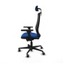 PIQUERAS Y CRESPO Silla de oficina Mardos con mecanismo Sincro/Traslack, Azul y Negro