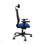 PIQUERAS Y CRESPO Silla de oficina Mardos con mecanismo Sincro/Traslack, Azul y Negro