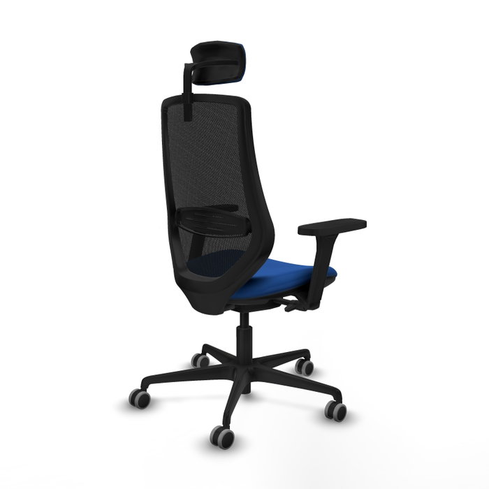 PIQUERAS Y CRESPO Silla de oficina Mardos con mecanismo Sincro/Traslack, Azul y Negro
