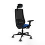 PIQUERAS Y CRESPO Silla de oficina Mardos con mecanismo Sincro/Traslack, Azul y Negro