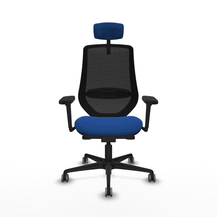 PIQUERAS Y CRESPO Silla de oficina Mardos con mecanismo Sincro/Traslack, Azul y Negro