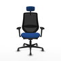 PIQUERAS Y CRESPO Silla de oficina Mardos con mecanismo Sincro/Traslack, Azul y Negro