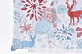 DKD Home Decor Cojín Silla Navidad Reno Azul Celeste y Rojo 40x4x40 cm Algodón Polyester Velcro 4 Unidades