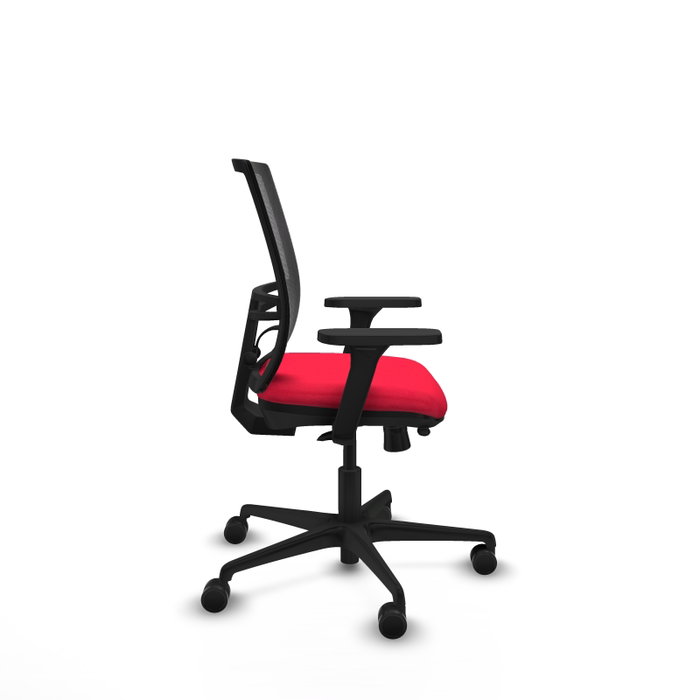 PIQUERAS Y CRESPO Silla de oficina Yunquera con mecanismo Sincro/Traslack, Rojo/Negro PIQUERAS Y CRESPO Silla de oficina Yunquera con mecanismo Sincro/Traslack, Rojo/Negro