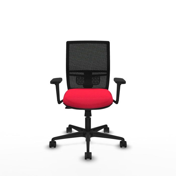 PIQUERAS Y CRESPO Silla de oficina Yunquera con mecanismo Sincro/Traslack, Rojo/Negro PIQUERAS Y CRESPO Silla de oficina Yunquera con mecanismo Sincro/Traslack, Rojo/Negro