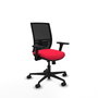PIQUERAS Y CRESPO Silla de oficina Yunquera con mecanismo Sincro/Traslack, Rojo/Negro