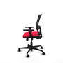 PIQUERAS Y CRESPO Silla de oficina Yunquera con mecanismo Sincro/Traslack, Rojo/Negro