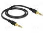 DeLOCK 85545 Cable de audio estéreo 3,5 mm macho a macho, 0,5 m, Negro