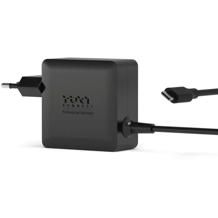 Port Designs Adaptador de Corriente para Portátil GaN 65W USB-C Negro 1.5m