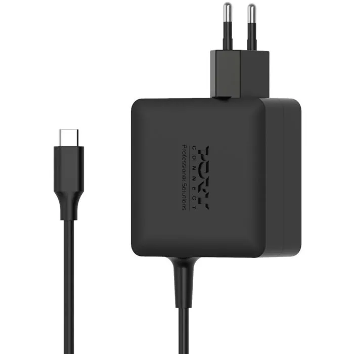 Port Designs Adaptador de Corriente para Portátil GaN 65W USB-C Negro 1.5m