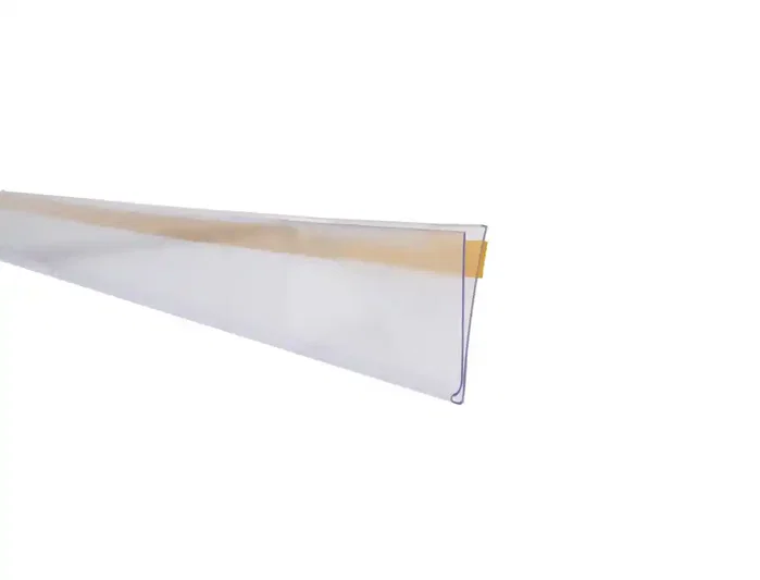 Q-connect Soporte portaprecios adhesivo para estantería 27x1000 mm semi-transparente