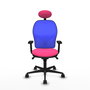 PIQUERAS Y CRESPO Silla de oficina Jorquera Rosa y Azul