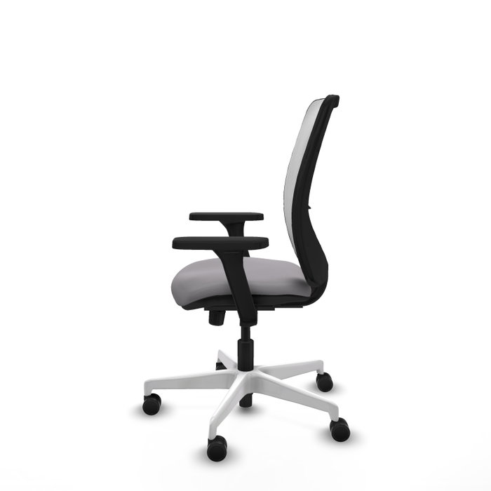 PIQUERAS Y CRESPO Silla de oficina Zulema con mecanismo Sincro, Gris y Blanco