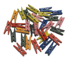 Pinzas Smart Madera Colores Pack De 30