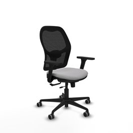 PIQUERAS Y CRESPO Silla de oficina Jorquera con mecanismo Sincro/Traslack, Gris claro y Negro