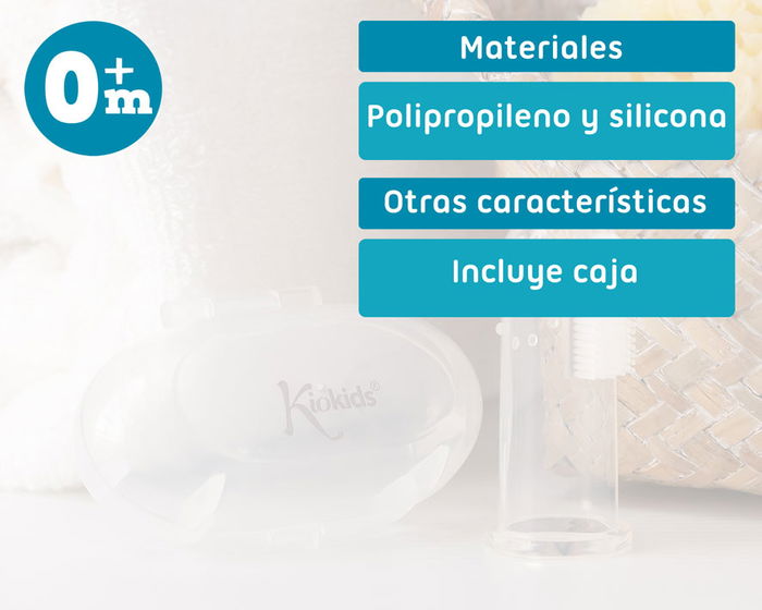 KioKids Purewhite Cepillo de Dientes y Encías en Silicona para Bebé +0 Meses