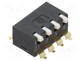 Aratas (Formerly Omron Components) DIP-SWITCH A6SR-4104 de 4 secciones