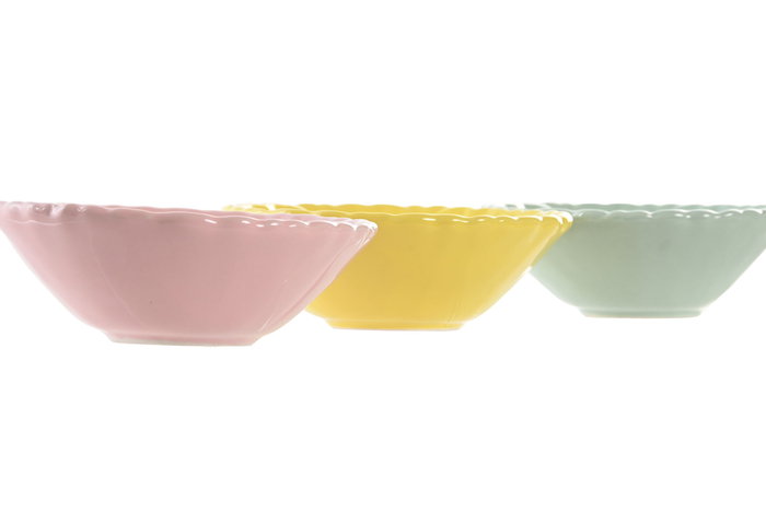 DKD Home Decor Bandeja Vaciabolsillos de Cerámica con Diseño Floral - Surtido 3 Colores DKD Home Decor Bandeja Vaciabolsillos de Cerámica con Diseño Floral - Surtido 3 Colores