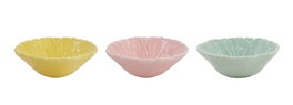DKD Home Decor Bandeja Vaciabolsillos de Cerámica con Diseño Floral - Surtido 3 Colores