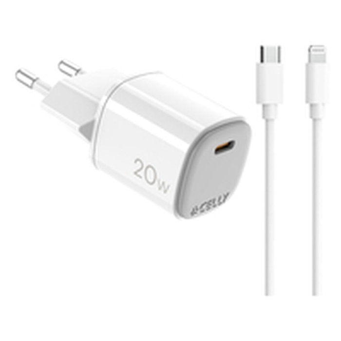 Celly Cargador GAN 20W USB-C a Lightning con Cable