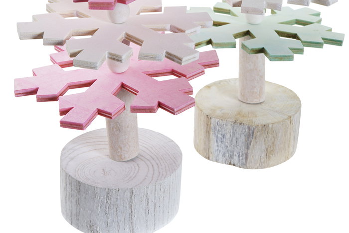 DKD Home Decor Árbol Navidad Fantasia Verde Rosa 14 x 51 x 14 cm (2 Unidades)