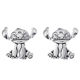 Disney Pendientes Stitch Plata Bañados en Plata Detalles 3D