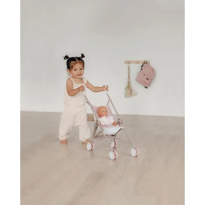Smoby SMO220407 Cochecito de caña Baby Nurse para bebés de hasta 42cm