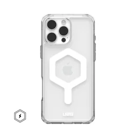 Urban Armor Gear Plyo Funda Transparente MagSafe para Apple iPhone 16 Pro Max - Protección contra caídas - Color Blanco/Ice