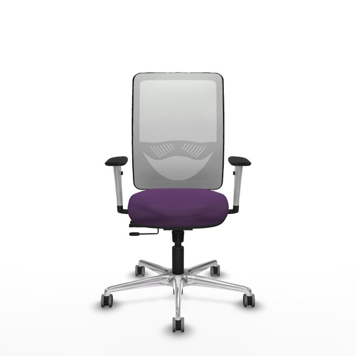 PIQUERAS Y CRESPO Silla de oficina Zulema con mecanismo Sincro/Traslack, Morado y Blanco