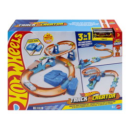 Mattel Circuito Supersalto Hot Wheels Pista Carreras con Salto Impulsado y Coche de Juguete Metálico a Partir de 4 Años