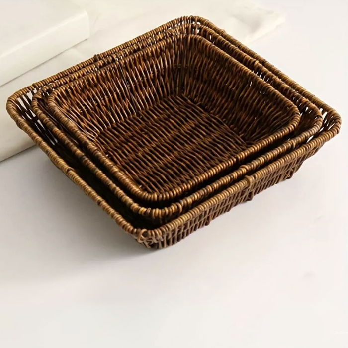 My Bar Cesta para Pan Cuadrada de Polipropileno Reforzada 19.5 cm (18 Unidades)