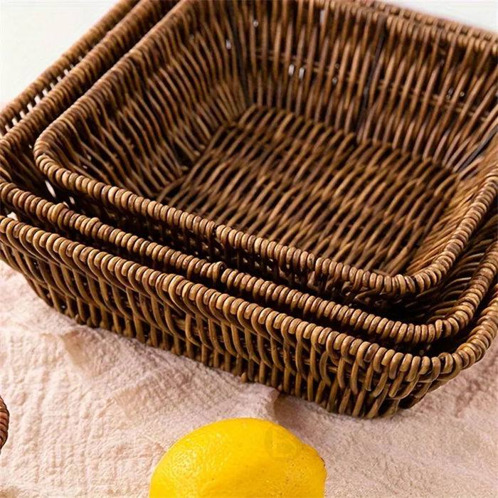 My Bar Cesta para Pan Cuadrada de Polipropileno Reforzada 19.5 cm (18 Unidades)